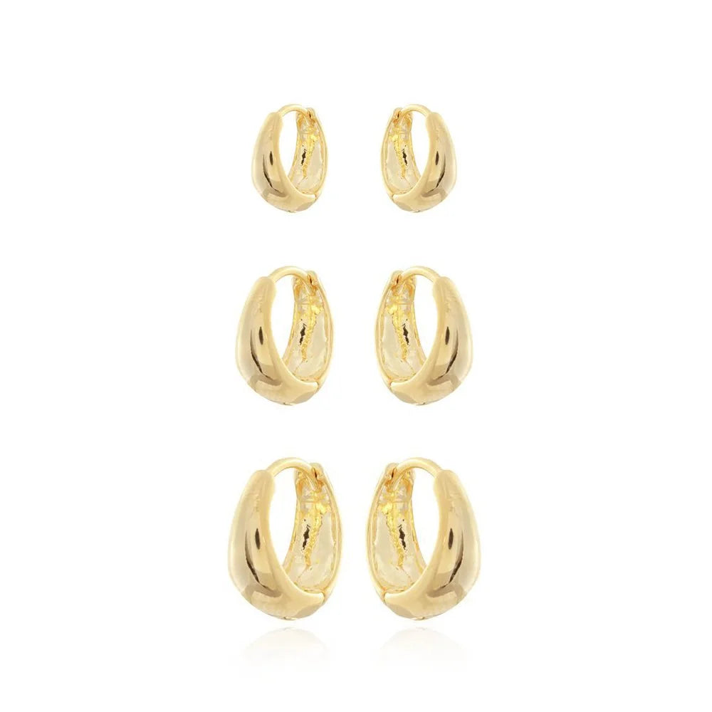 TRIO DE ARGOLINHAS LISAS